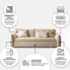 Zerimo Shape Sofa Bed With Storage – Beige