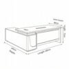 Avorio L Shape Manager Office Desk – Oak + Khaki