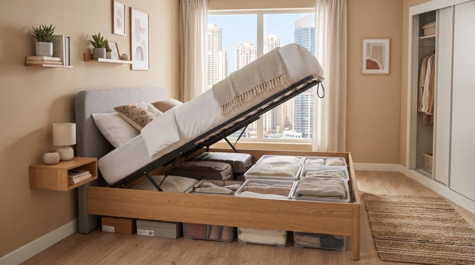 Storage bed solutions for small UAE apartments