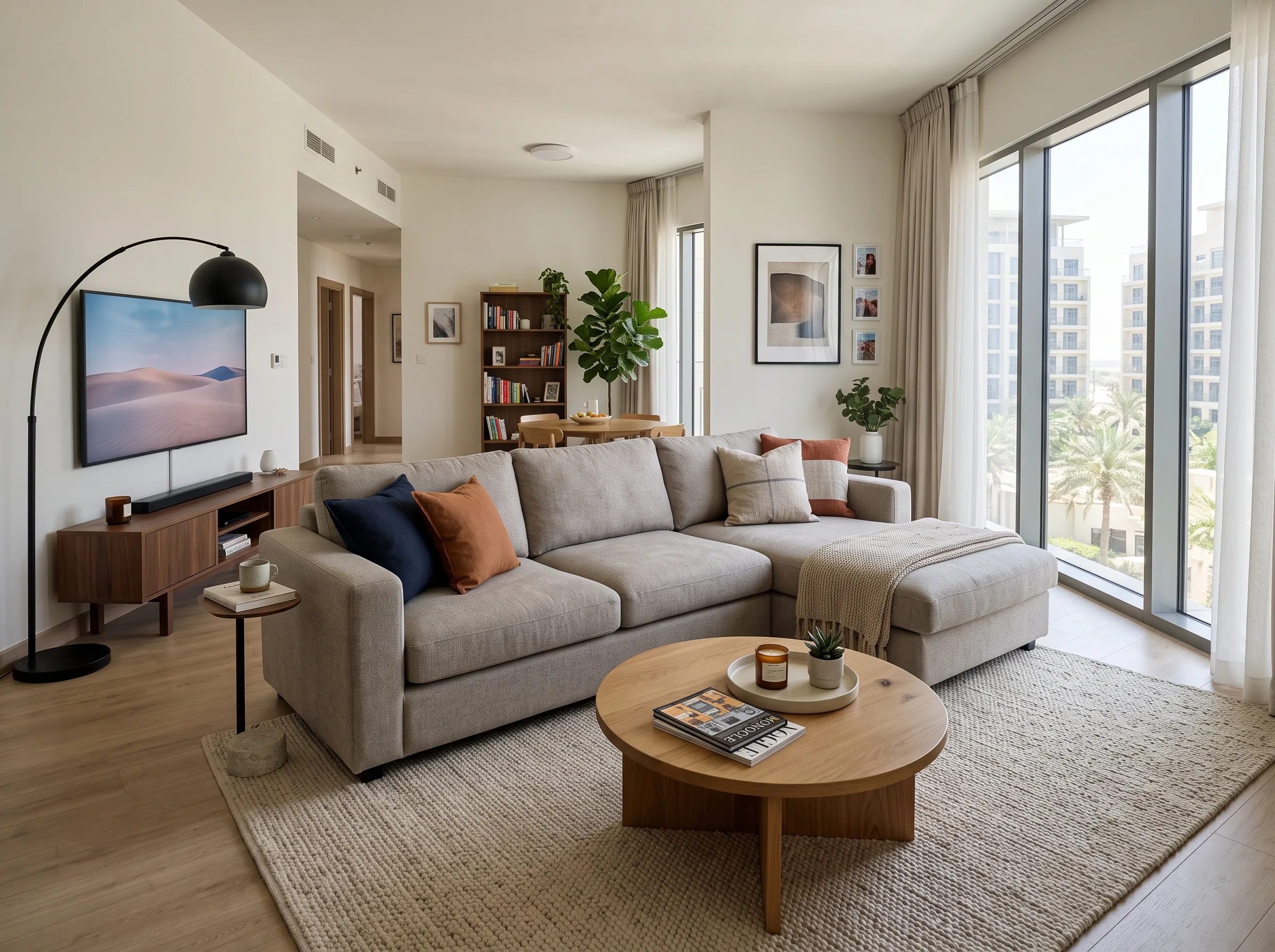 4 seater L shape sofa Dubai for a modern family living room