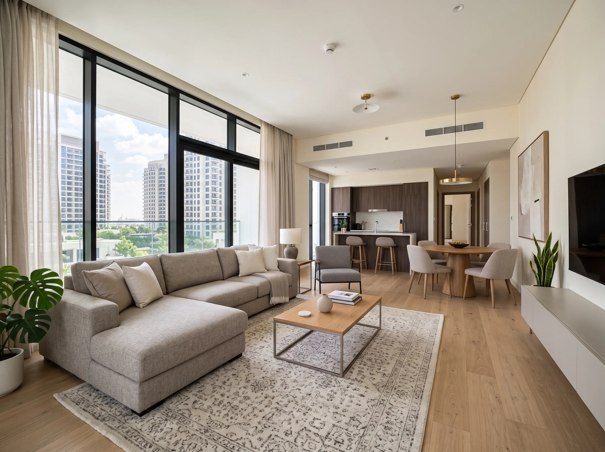 Best L shape sofa size for a modern Dubai apartment
