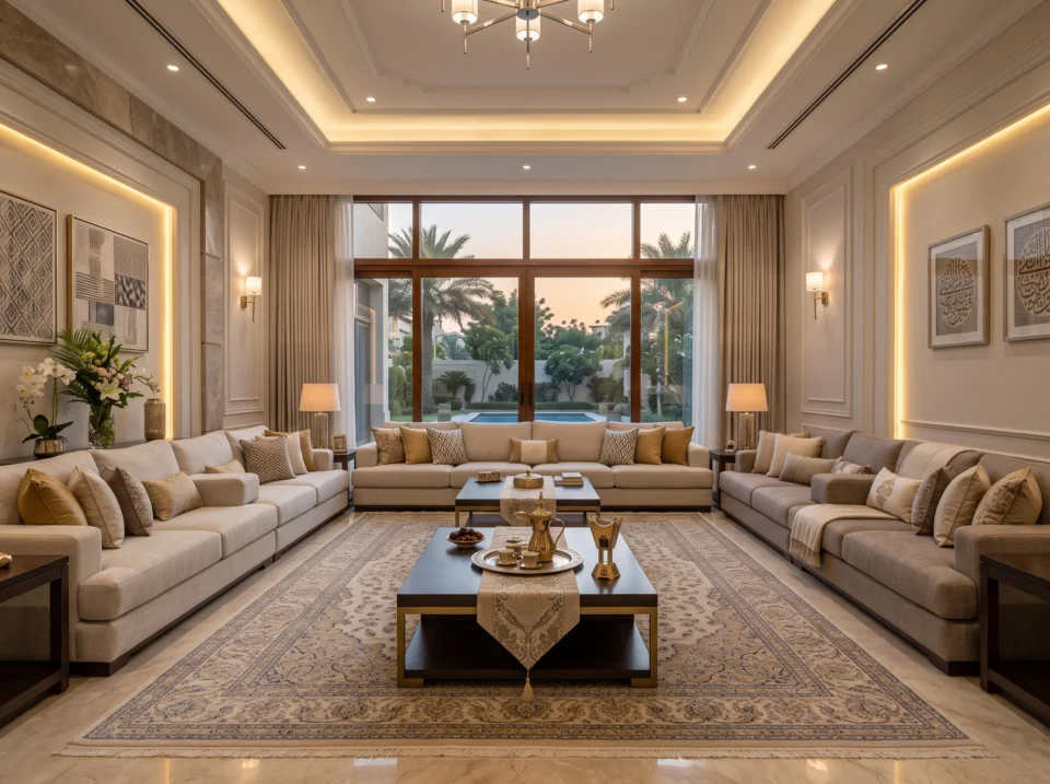 Best Majlis Sofa Dubai in a luxury modern UAE living room