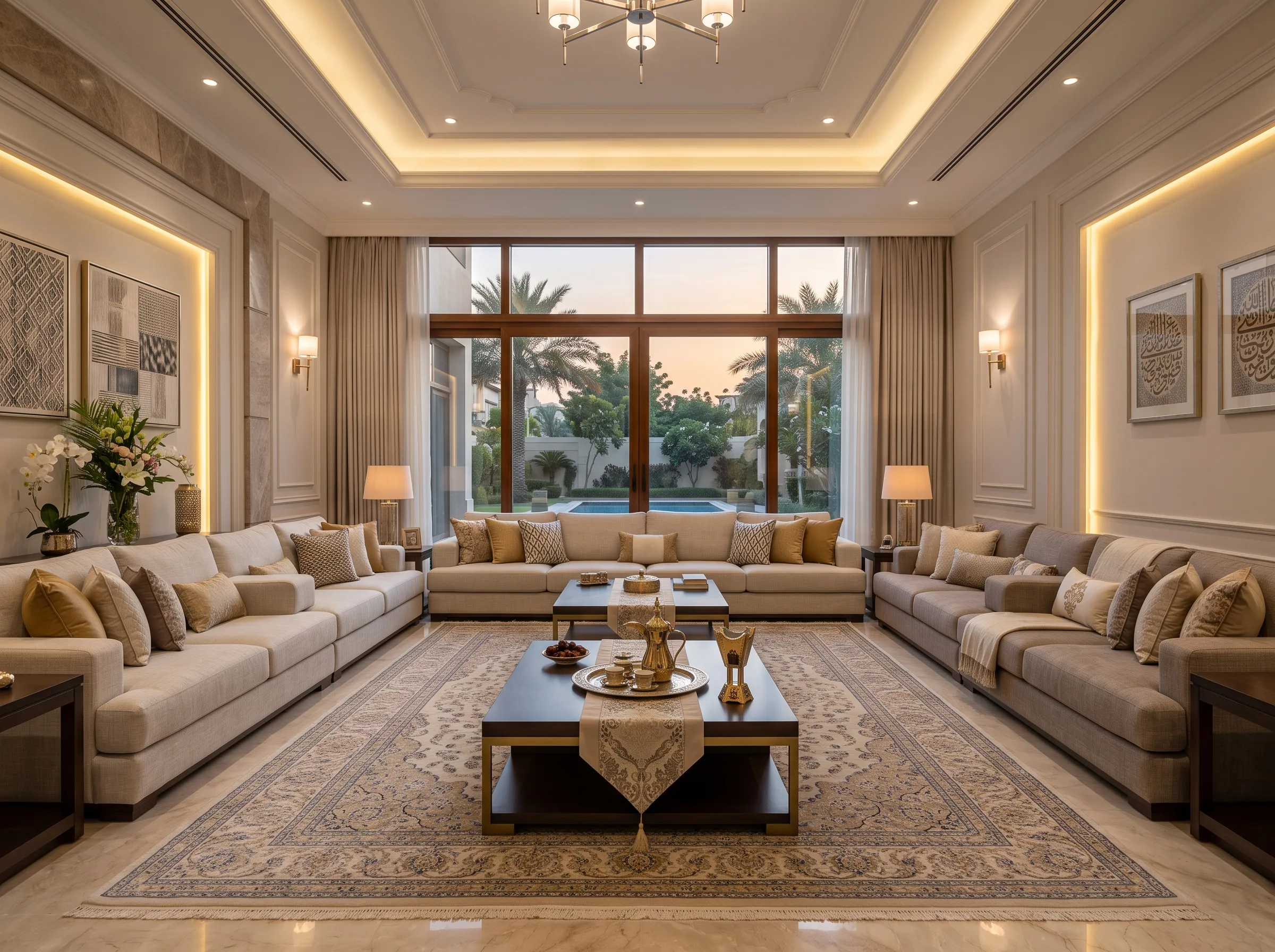 Best Majlis Sofa Dubai in a luxury modern UAE living room
