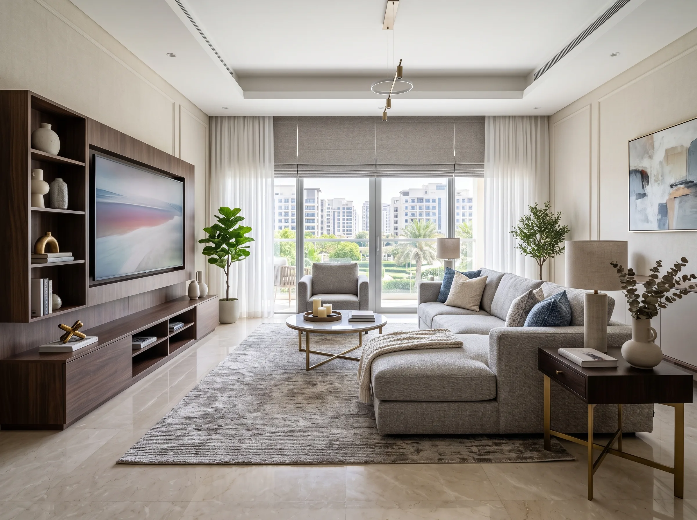 Custom modular sofa design for a modern Dubai home