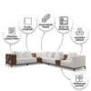 Winsley L-Shape Sofa – White