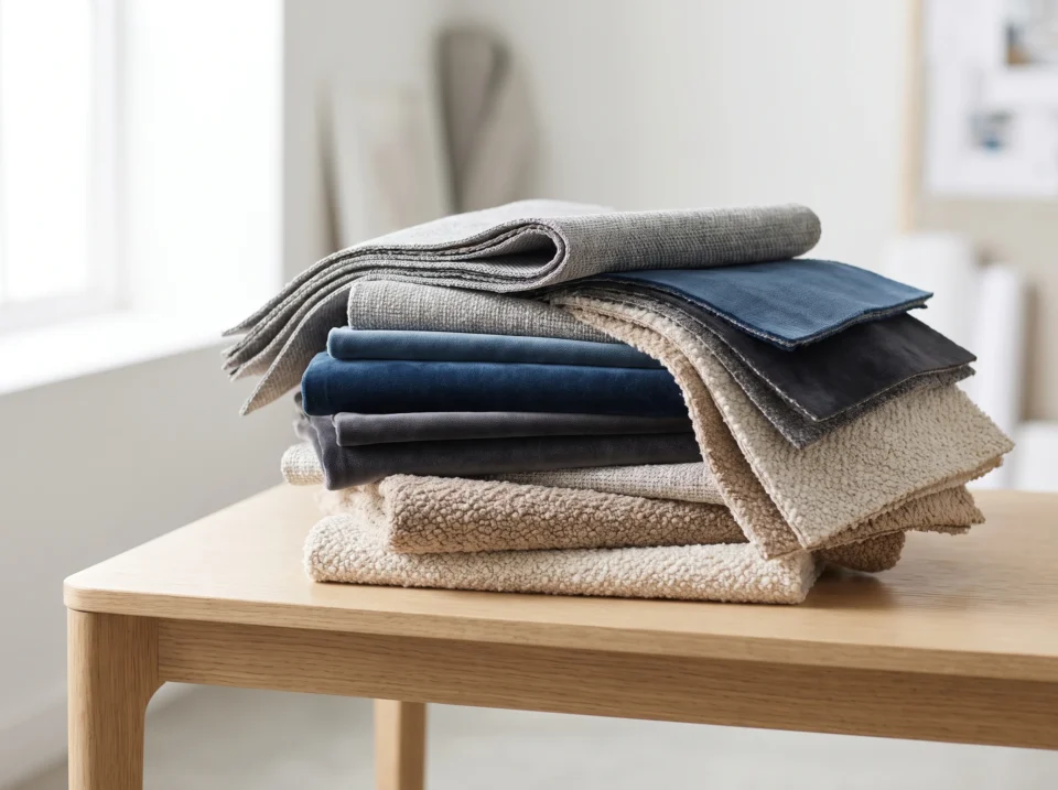 Sofa fabric change UAE options including performance and velvet materials
