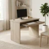 Furinno Computer Tables – Walnut/ Walnut+Silver