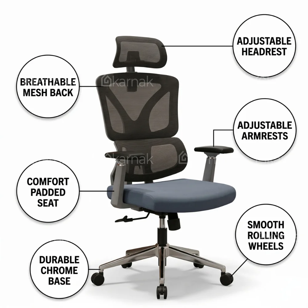 Modena Office Chair – Grey