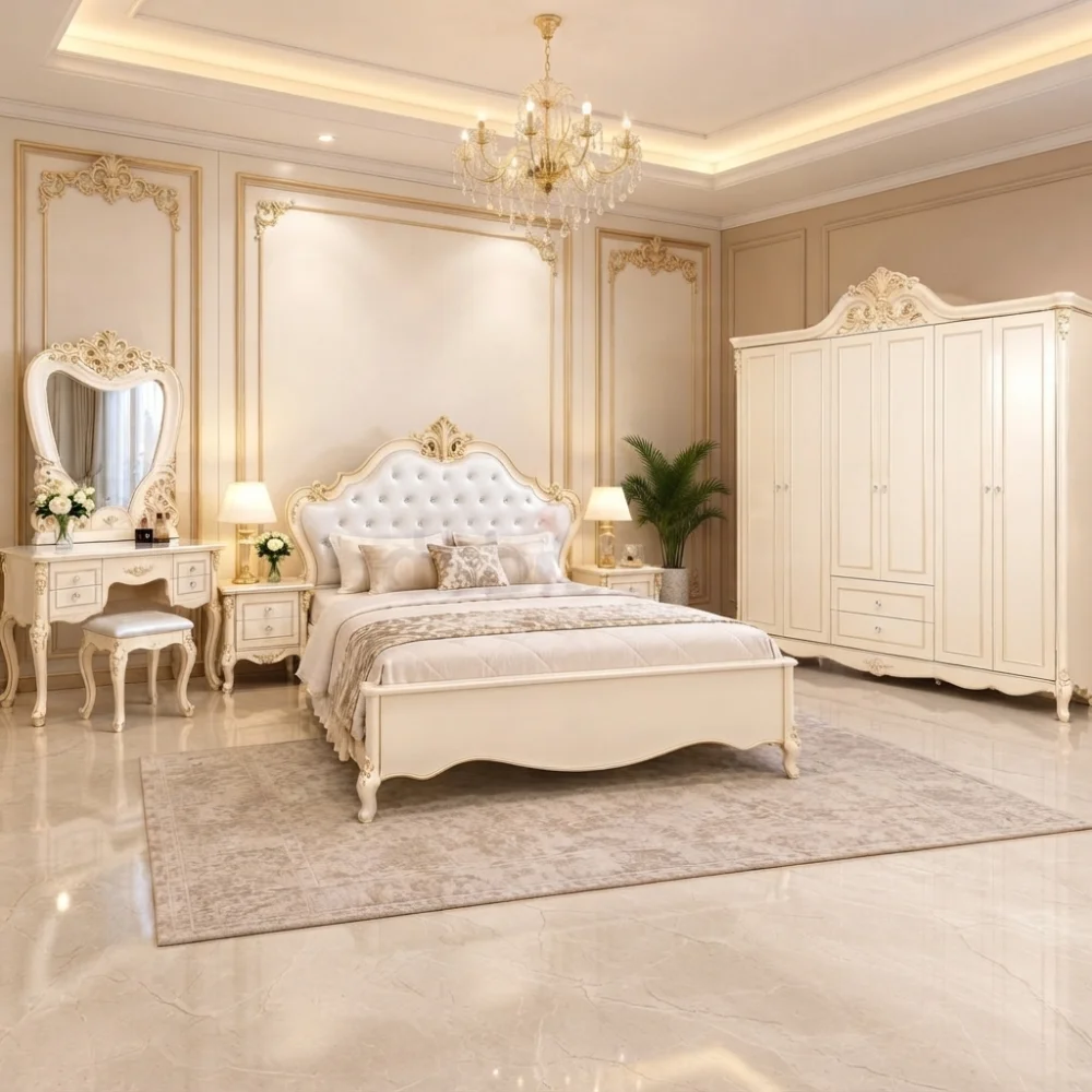 Mottela Bedroom Set – Ivory White
