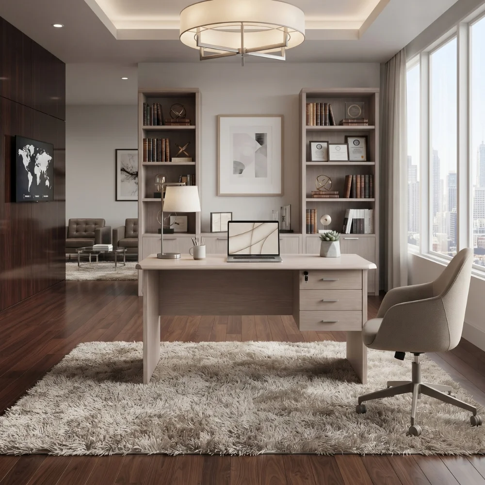 Nova Office Desk – Oak/Grey