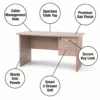 Nova Office Desk – Oak/Grey