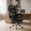 Alan Leather Chair – Black