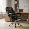 Alan Leather Chair – Black