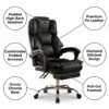 Alan Leather Chair – Black
