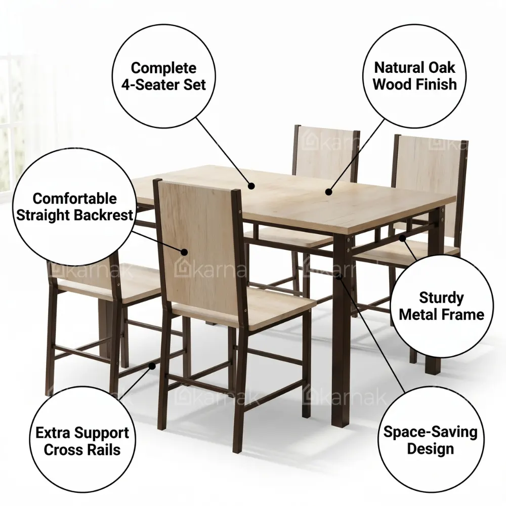 Zoha Dining Set – Maple