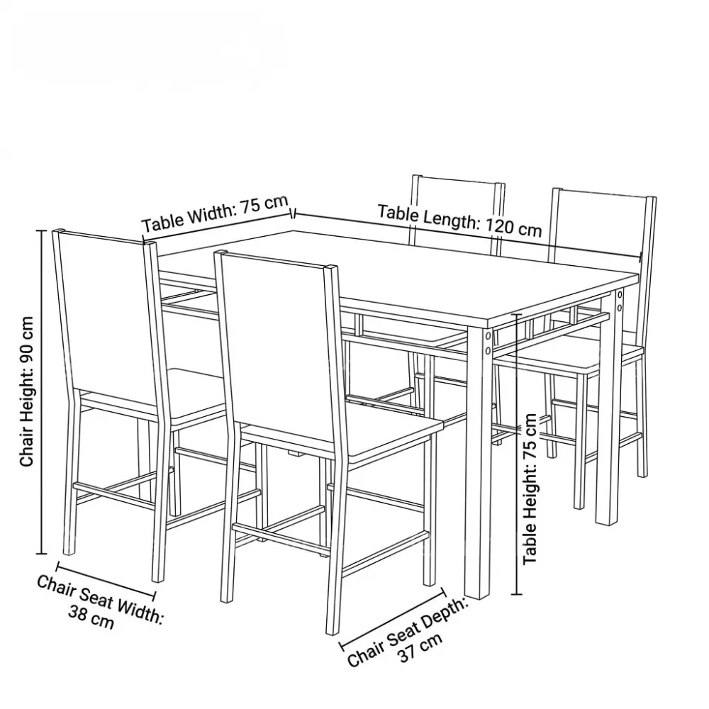 Zoha Dining Set – Maple