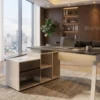 Hertz Executive Office Desk – Ash Walnut and Grey