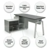 Hertz Executive Office Desk – Ash Walnut and Grey