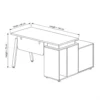 Hertz Executive Office Desk – Ash Walnut and Grey