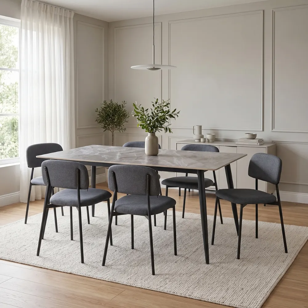 Arhaus Dining Set – Dark Grey