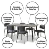 Arhaus Dining Set – Dark Grey