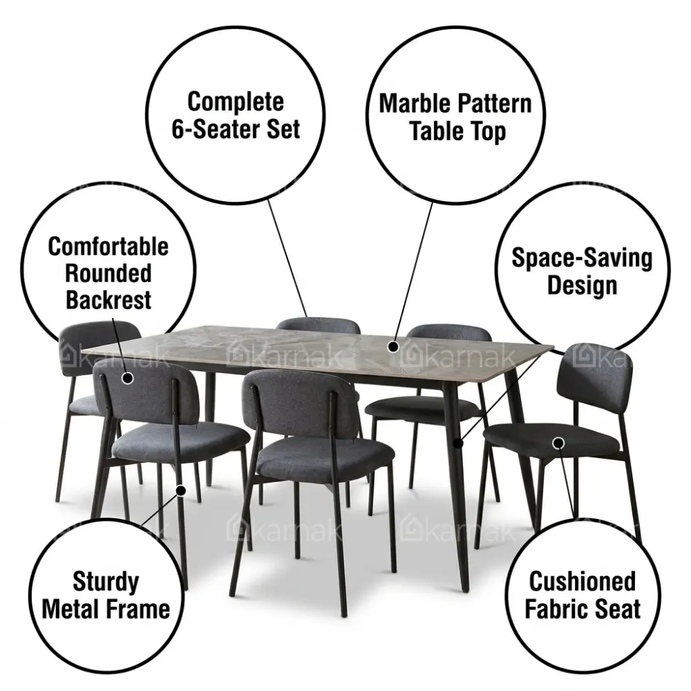 Arhaus Dining Set – Dark Grey