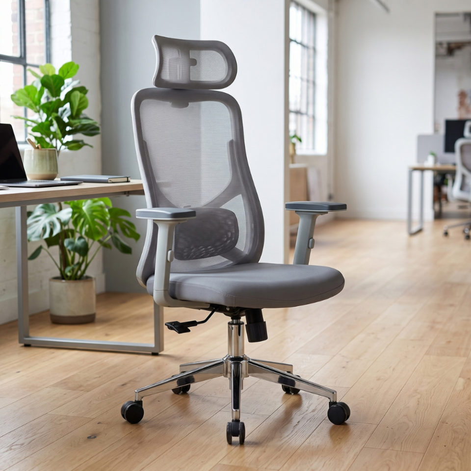 Solimo Office Chair – Grey…