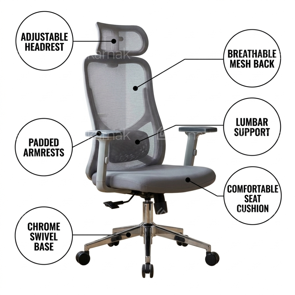 Solimo Office Chair – Grey