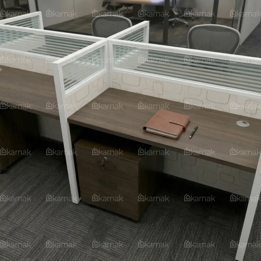 Neeya 4 Person Workstation Desk