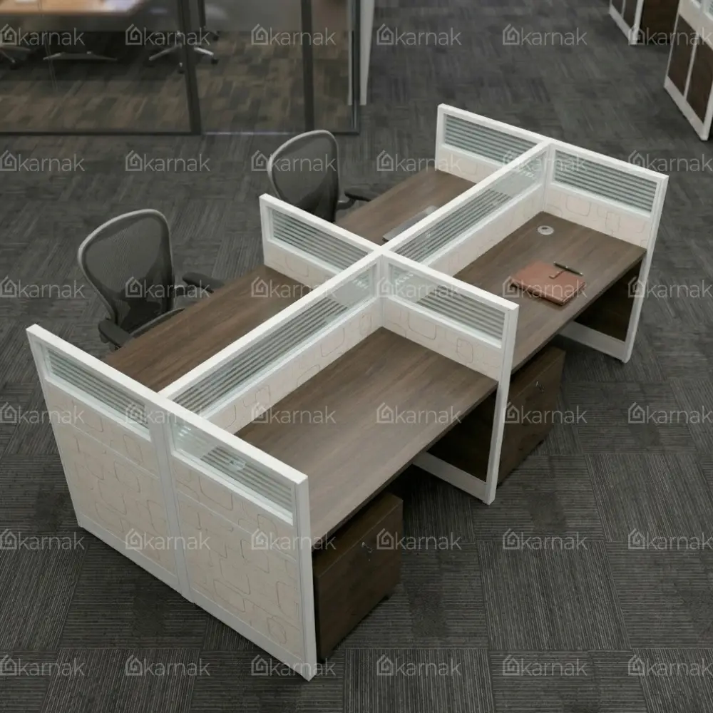 Neeya 4 Person Workstation Desk