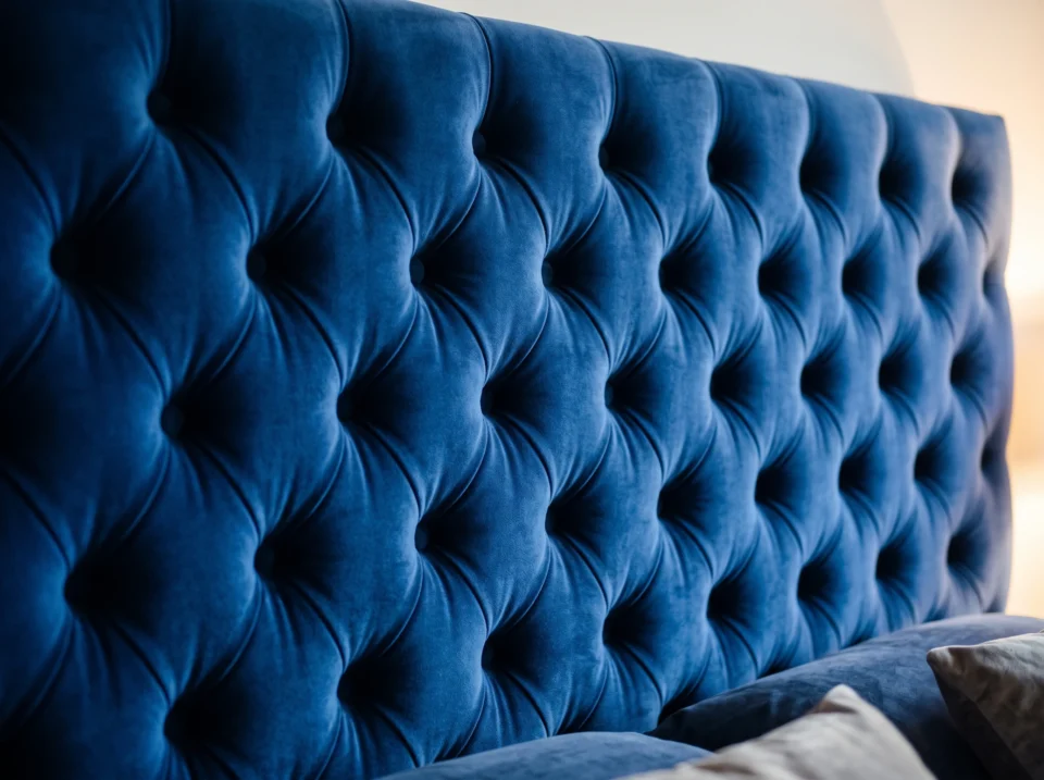 Luxury upholstered bed free delivery Dubai king size option