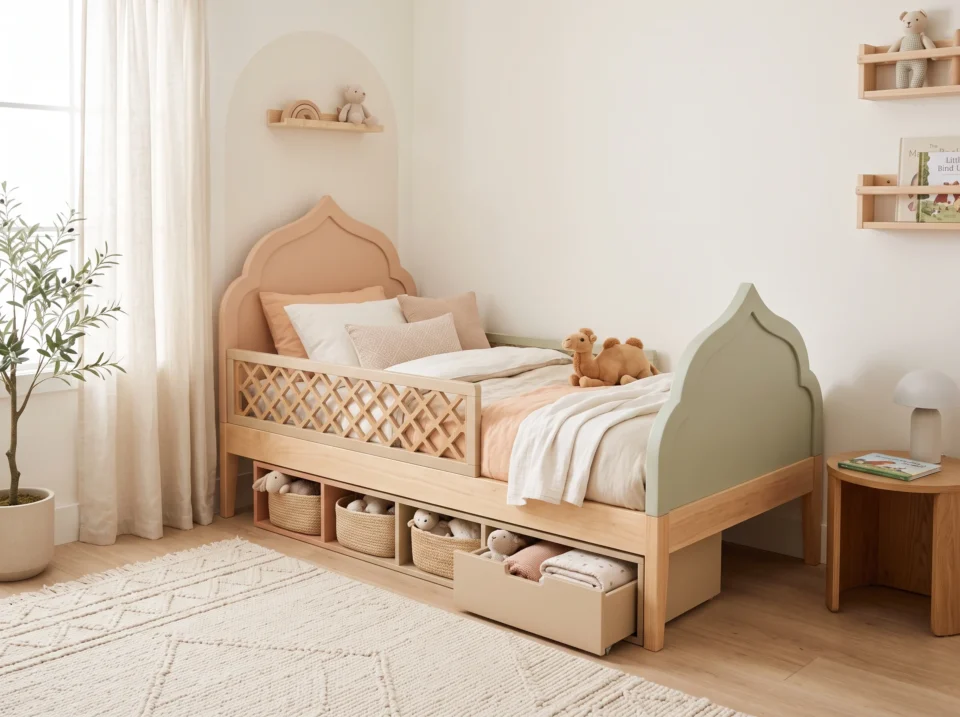 Toddler bed UAE with practical storage options
